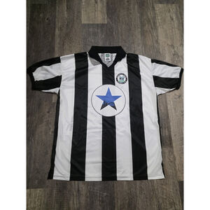 Score Draw Official Retro Newcastle United Football Striped Jersey Size 2XL